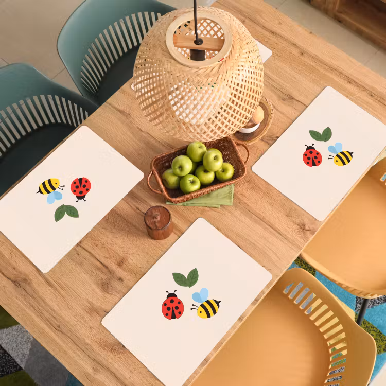 Placemat - 6 pieces - Insect - Leaf - Nature - Playful - Illustration — 5