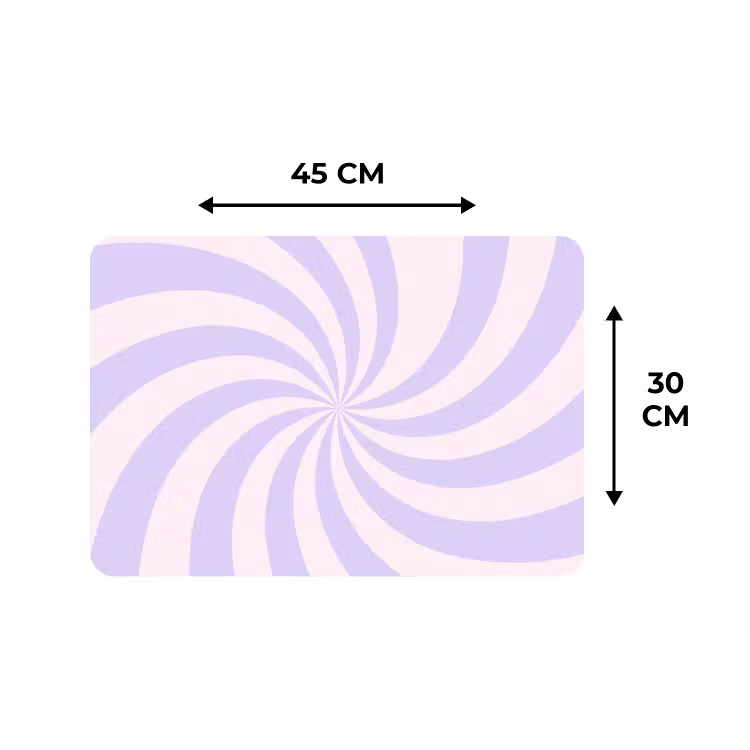 Placemat - 6 pieces - Pattern - Spiral - Abstract - Modern - Purple-Pink — 3