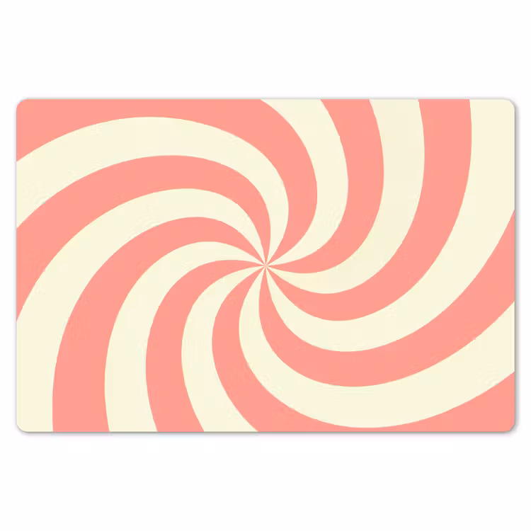 Placemat - 6 pieces - Spiral - Pattern - Abstract - Pink - Beige — 6