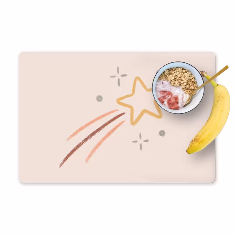 Placemat - 6 pieces - Star - Falling - Illustration - Pastel — 1