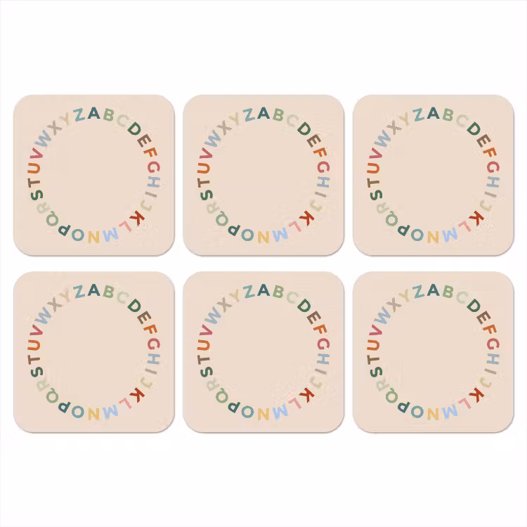 Coaster - Alphabet - Circle - Educational - Playful - Colorful — 1