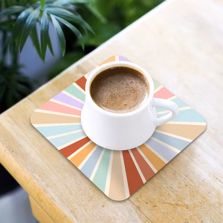 Coaster - Sun - Rays - Cheerful - Colorful - Abstract — 3