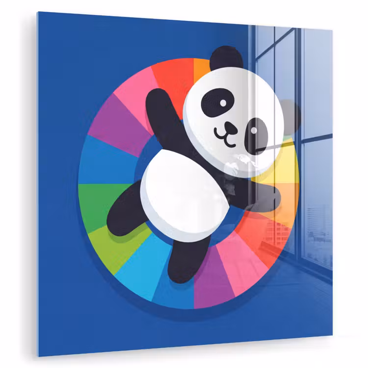 Glass Print - Animals - Cartoon - Colorful - Modern - Playful — 1