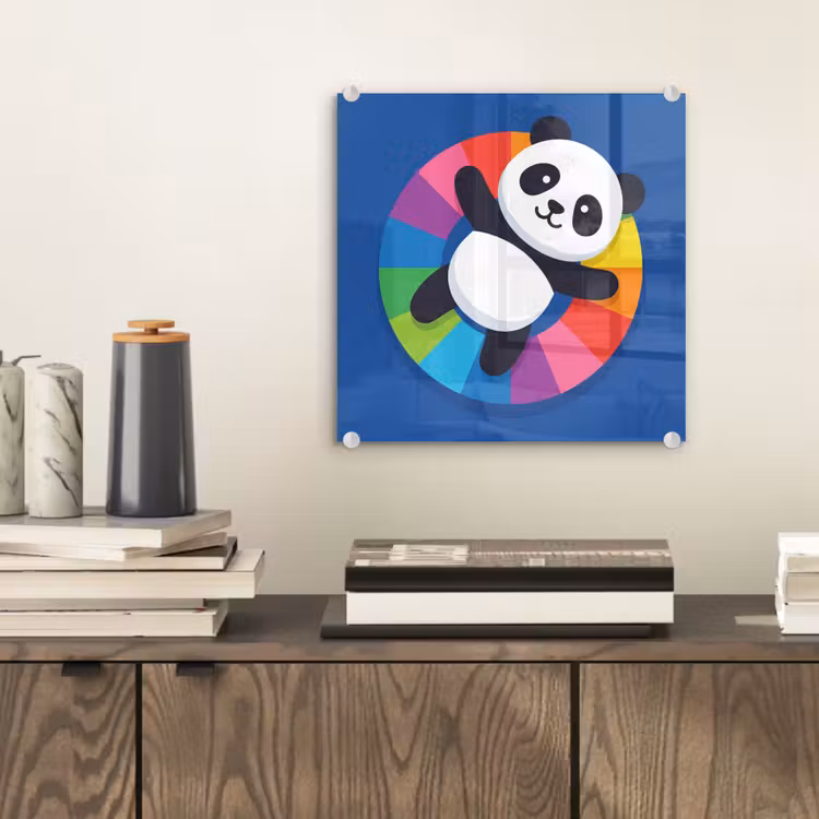 Glass Print - Animals - Cartoon - Colorful - Modern - Playful — 2