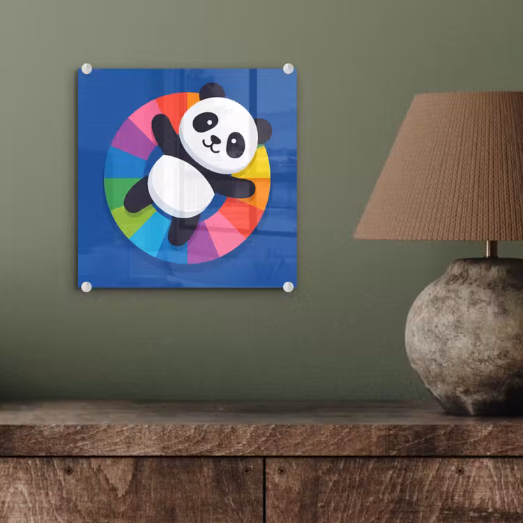Glass Print - Animals - Cartoon - Colorful - Modern - Playful — 4