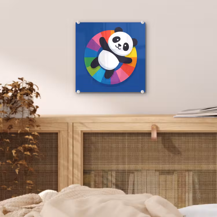 Glass Print - Animals - Cartoon - Colorful - Modern - Playful — 5