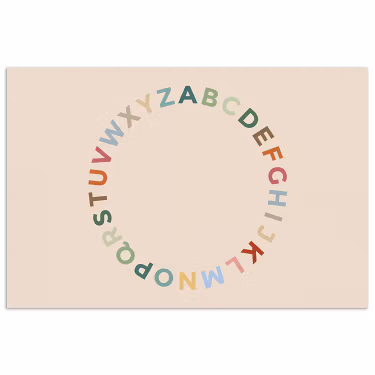 Poster - Alphabet - Circle - Educational - Playful - Colorful — 1