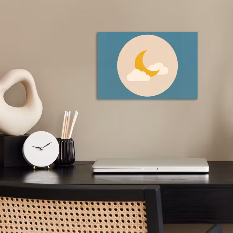 Poster - Moon - Clouds - Nature - Abstract - Yellow — 2
