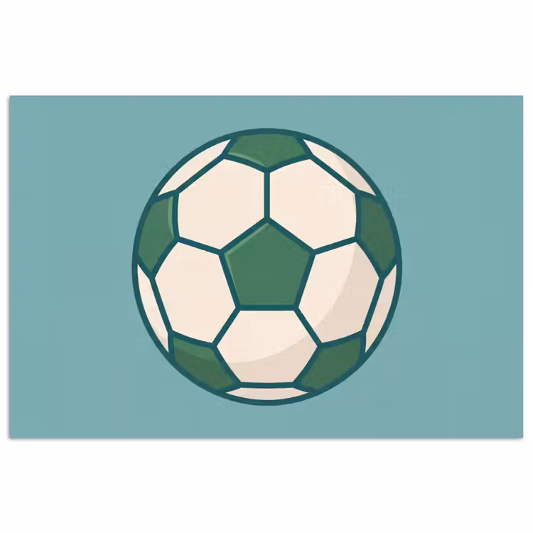 Poster - Soccer - Geometric - Sports - Illustration - Blue-green — 1