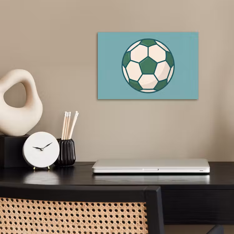 Poster - Soccer - Geometric - Sports - Illustration - Blue-green — 2