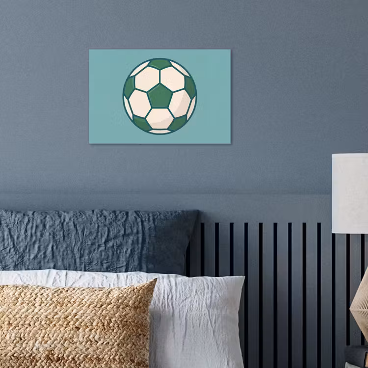 Poster - Soccer - Geometric - Sports - Illustration - Blue-green — 3