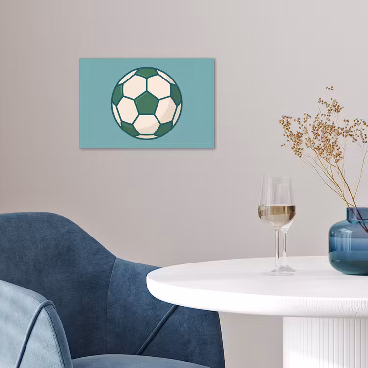 Poster - Soccer - Geometric - Sports - Illustration - Blue-green — 4