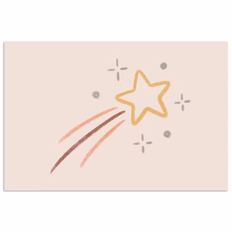 Poster - Star - Falling - Illustration - Pastel — 1
