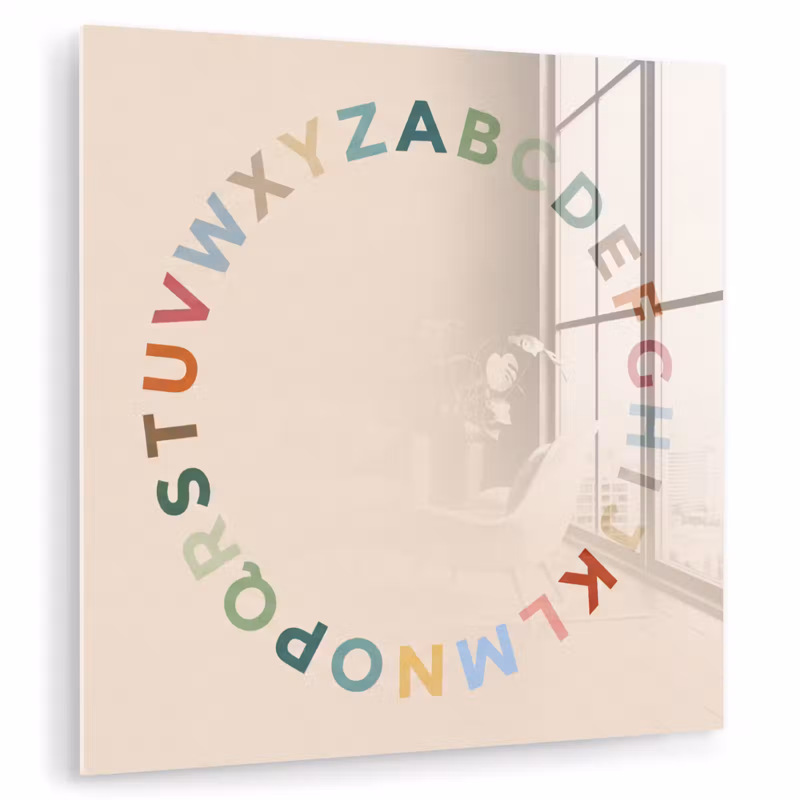 Glass Print - Alphabet - Circle - Educational - Playful - Colorful — 1