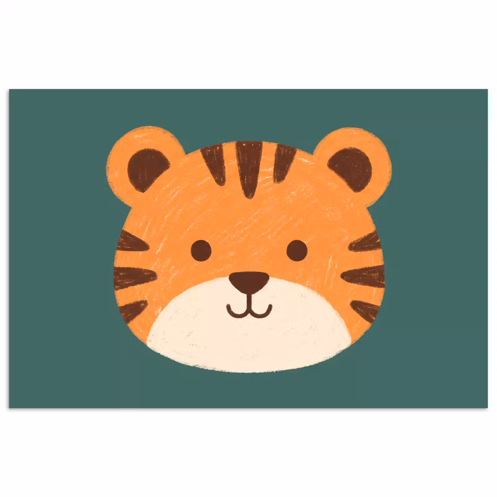 Poster - Animals - Head - Orange - Illustration - Modern — 1