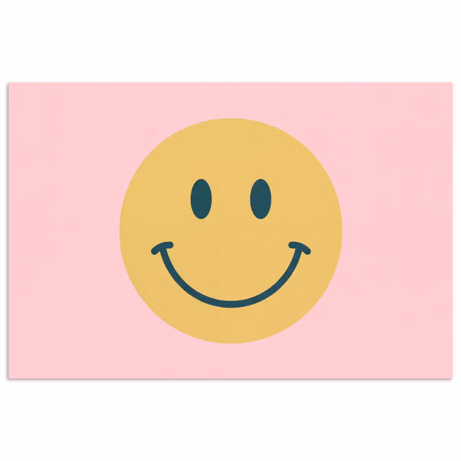 Poster - Smiley - Yellow - Pink - Symbol - Minimalist — 1