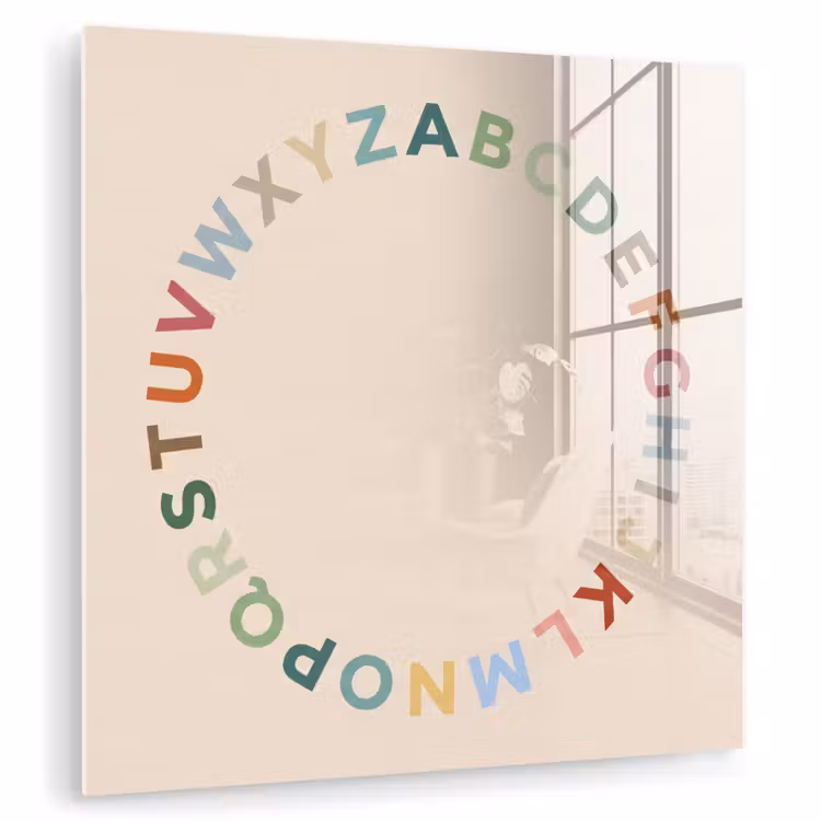 Glass Print - Alphabet - Circle - Educational - Playful - Colorful — 1