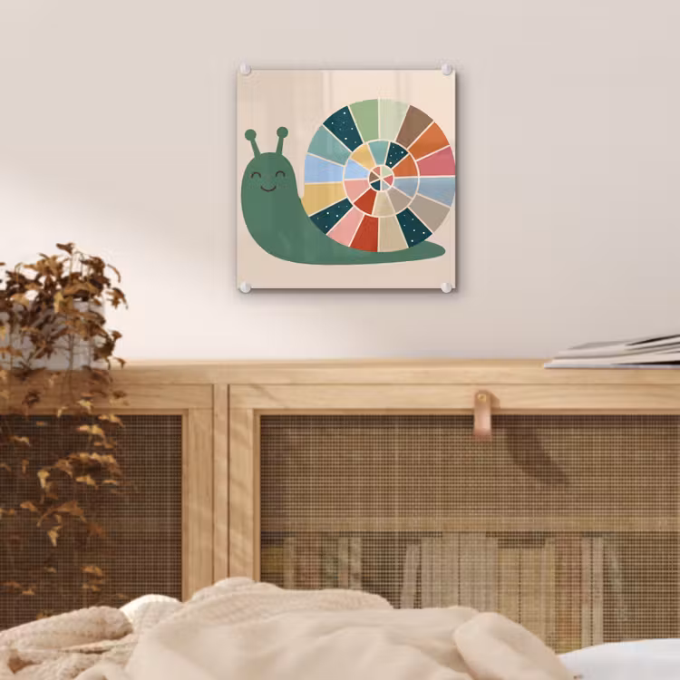 Glass Print - Animals - Snail - Colorful - Illustration — 5