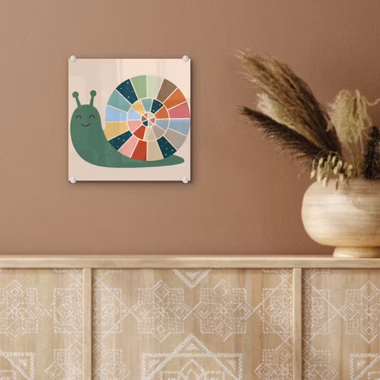 Glass Print - Animals - Snail - Colorful - Illustration — 6