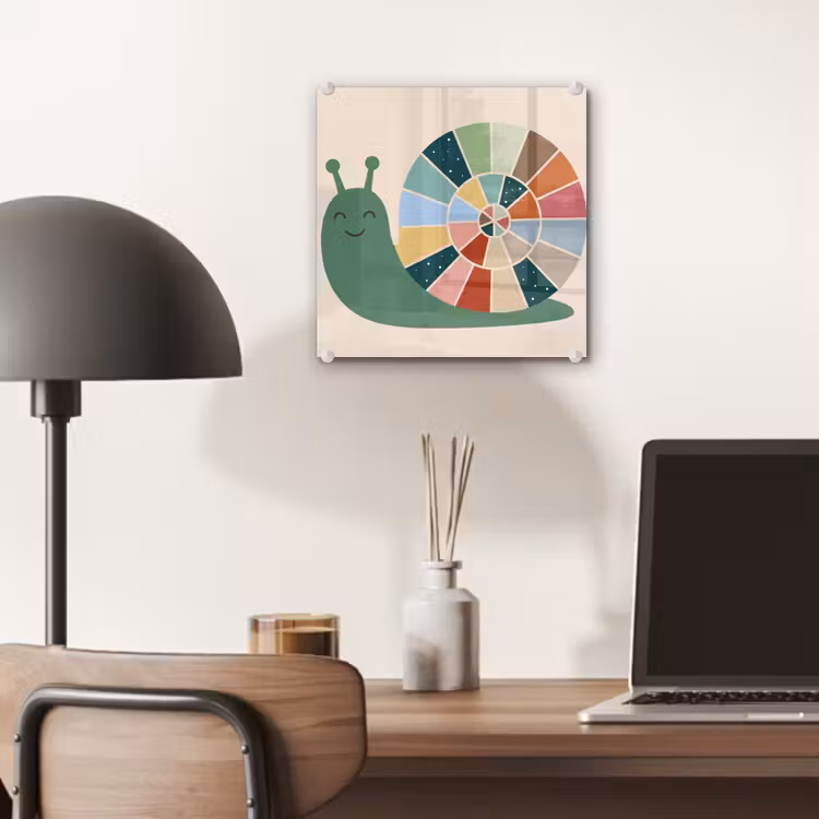 Glass Print - Animals - Snail - Colorful - Illustration — 7