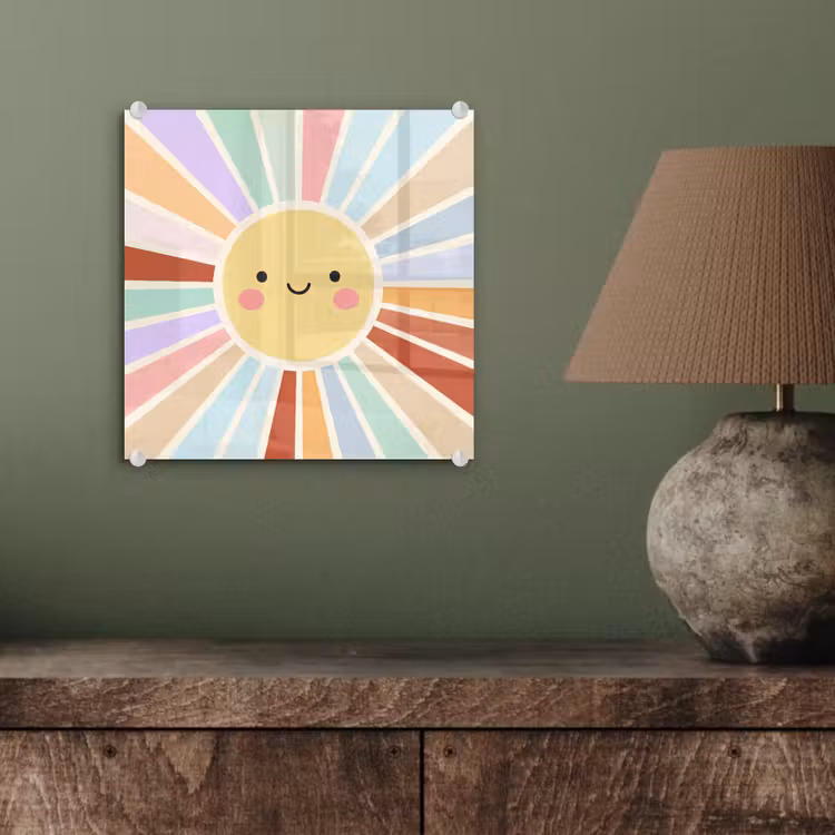 Glass Print - Sun - Rays - Cheerful - Colorful - Abstract — 4