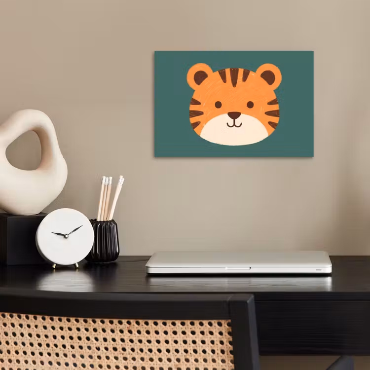 Poster - Animals - Head - Orange - Illustration - Modern — 2