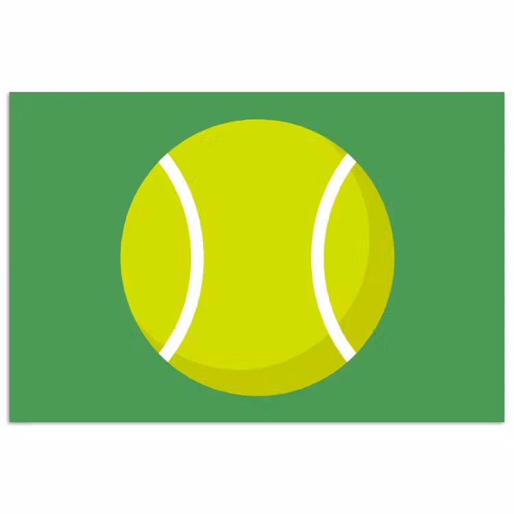 Poster - Ball - Yellow - Sports - Green - Illustration — 1