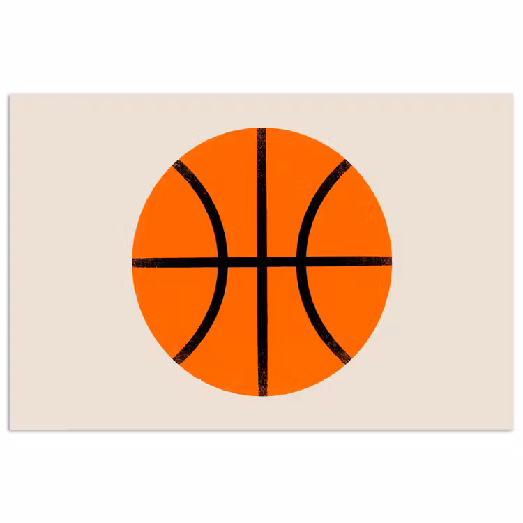 Poster - Basketball - Ball - Sports - Illustration - Orange — 1