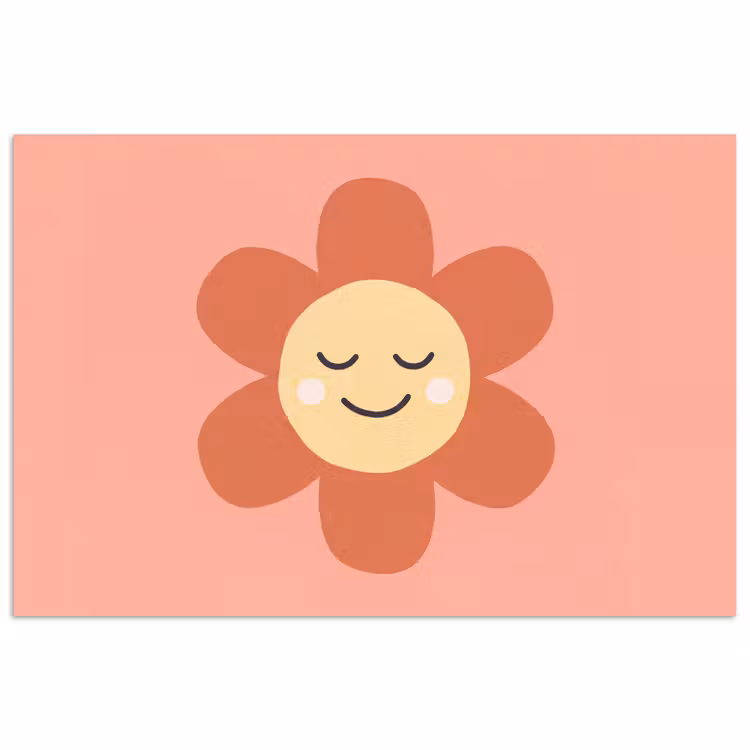 Poster - Flowers - Cartoon - Child - Pink — 1