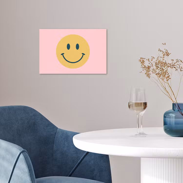 Poster - Smiley - Yellow - Pink - Symbol - Minimalist — 4
