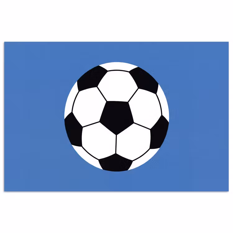 Poster - Soccer - Black and White - Sports - Illustration - Blue — 1