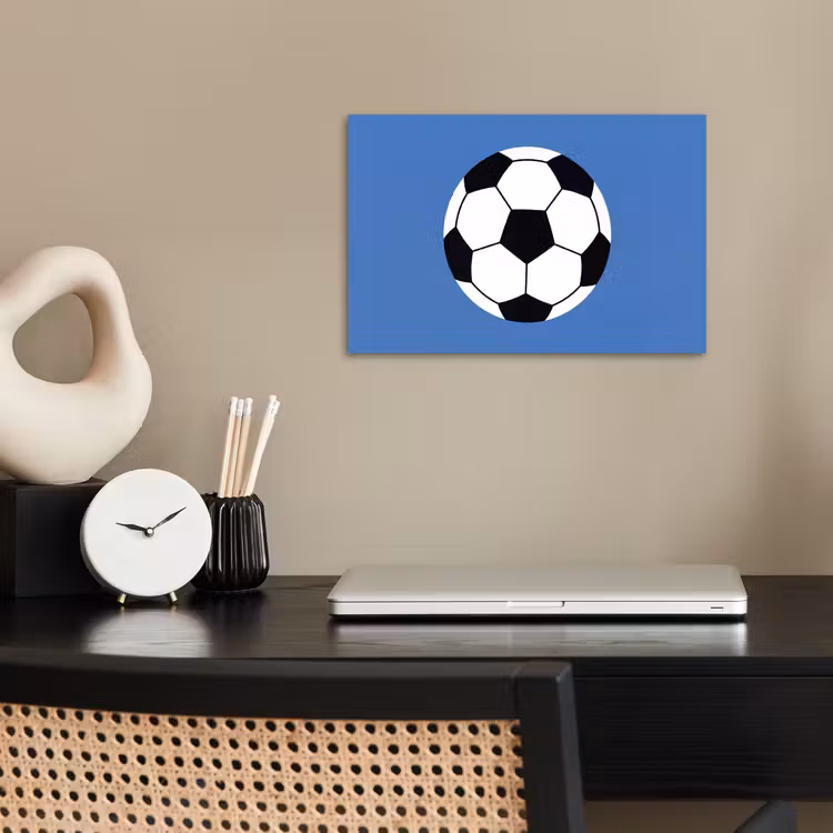 Poster - Soccer - Black and White - Sports - Illustration - Blue — 2