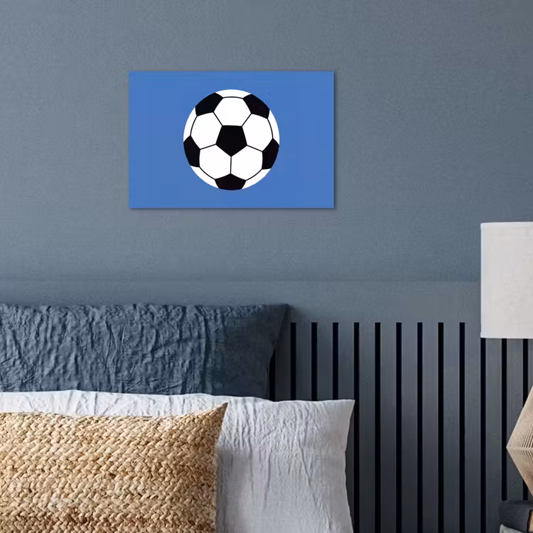 Poster - Soccer - Black and White - Sports - Illustration - Blue — 3