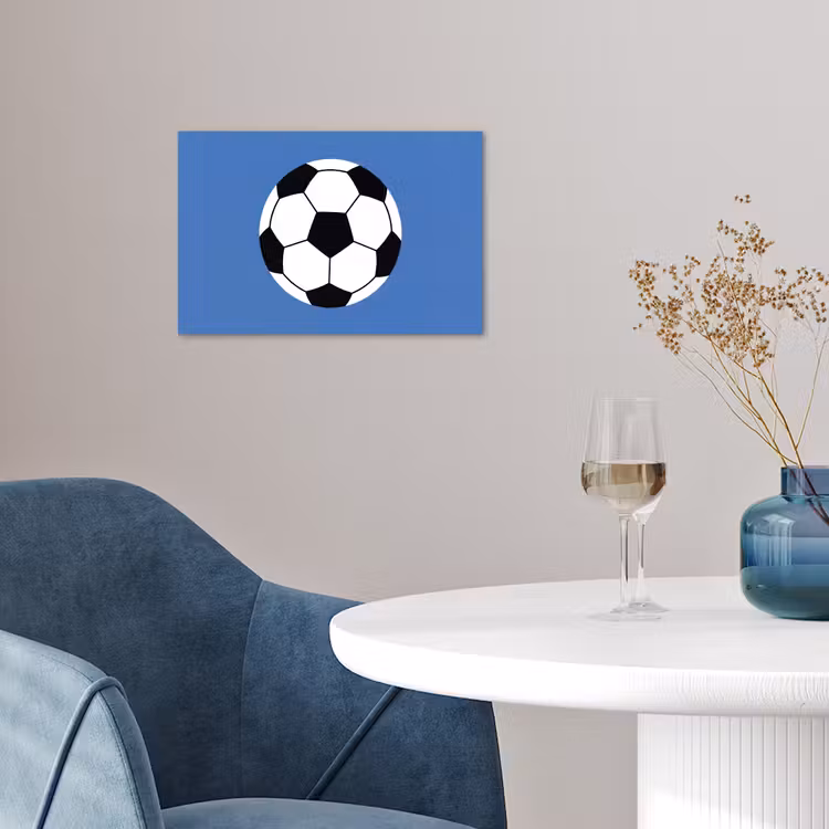 Poster - Soccer - Black and White - Sports - Illustration - Blue — 4