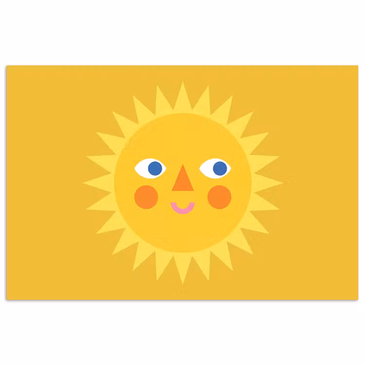 Poster - Sun - Face - Summer - Illustration - Yellow — 1