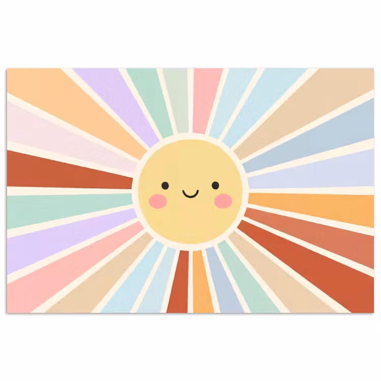 Poster - Sun - Rays - Cheerful - Colorful - Abstract — 1