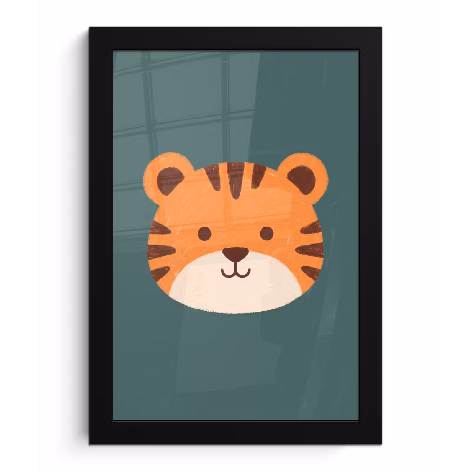 Framed Prints - Animals - Head - Orange - Illustration - Modern — 1