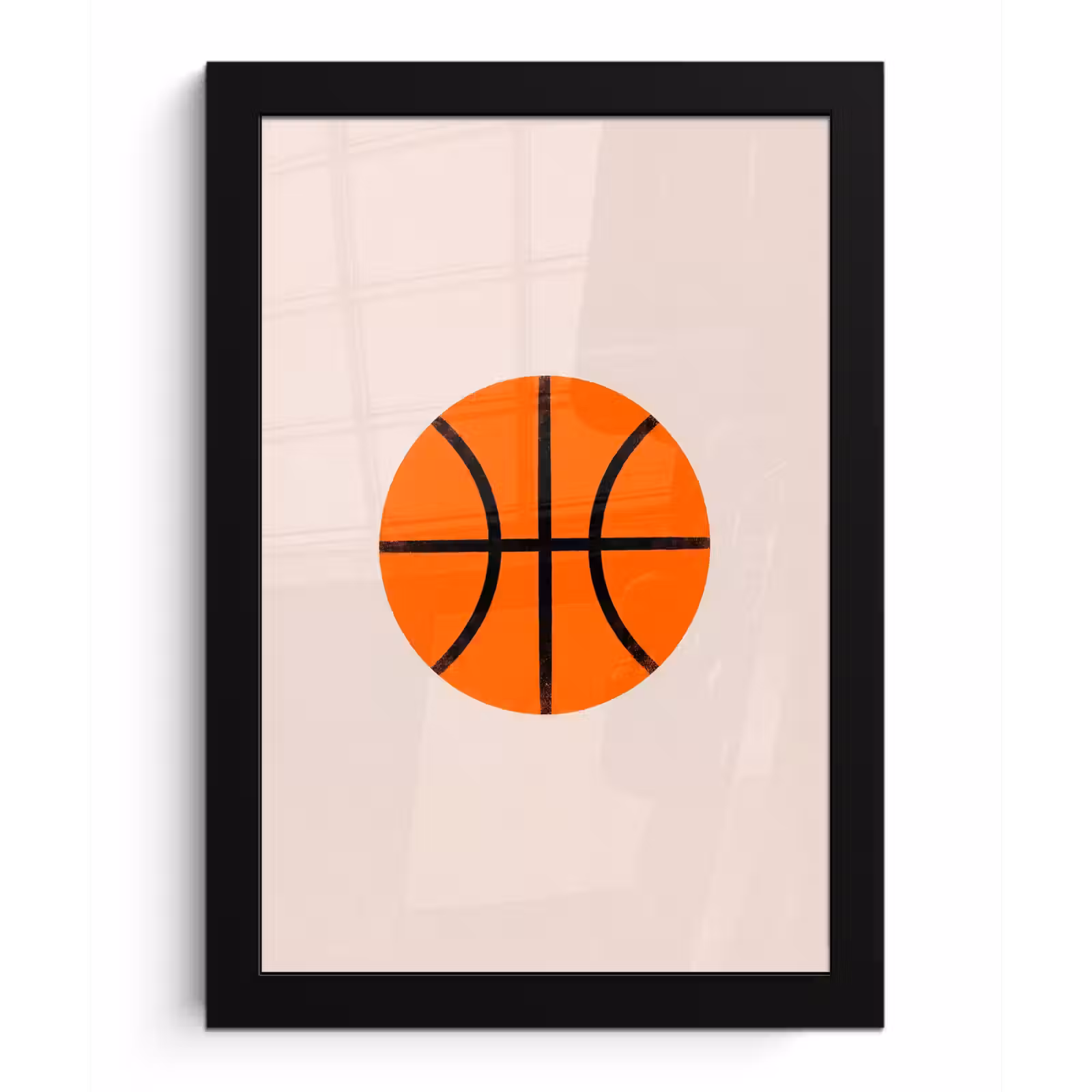 Framed Prints - Basketball - Ball - Sports - Illustration - Orange — 1