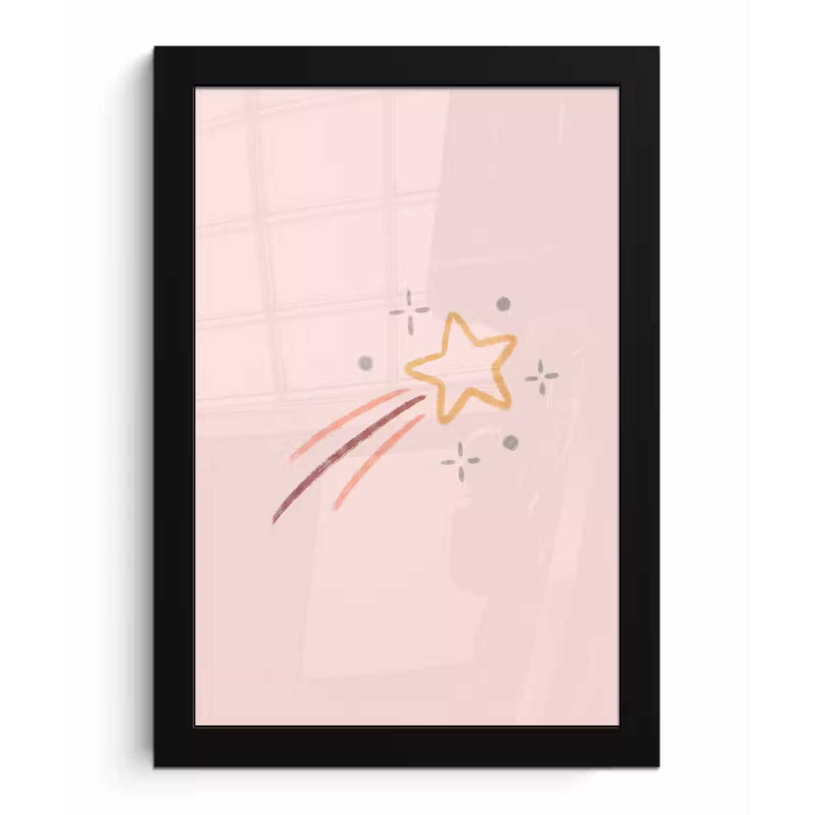 Framed Prints - Star - Falling - Illustration - Pastel — 1
