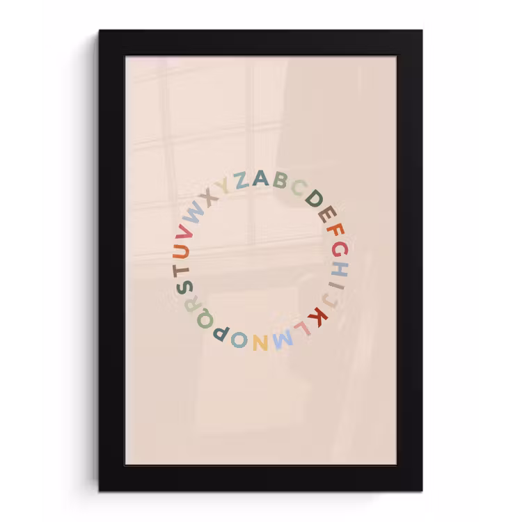 Framed Prints - Alphabet - Circle - Educational - Playful - Colorful — 1
