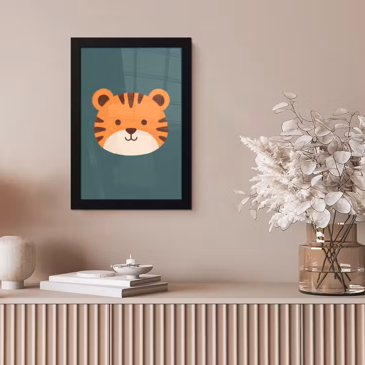 Framed Prints - Animals - Head - Orange - Illustration - Modern — 5