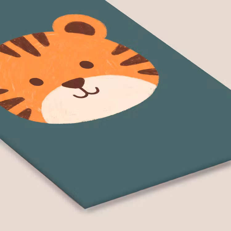 Framed Prints - Animals - Head - Orange - Illustration - Modern — 6