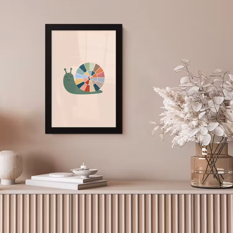 Framed Prints - Animals - Snail - Colorful - Illustration — 5