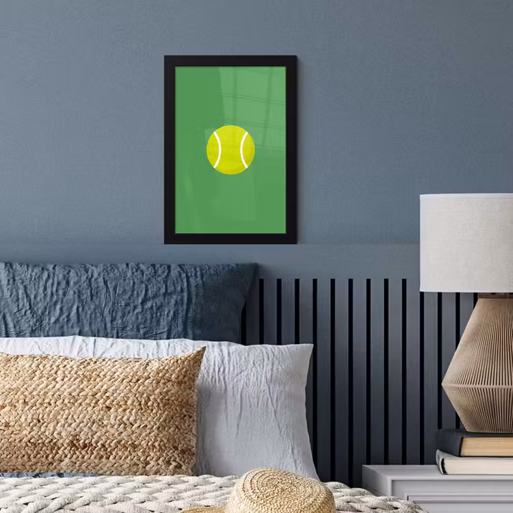 Framed Prints - Ball - Yellow - Sports - Green - Illustration — 3