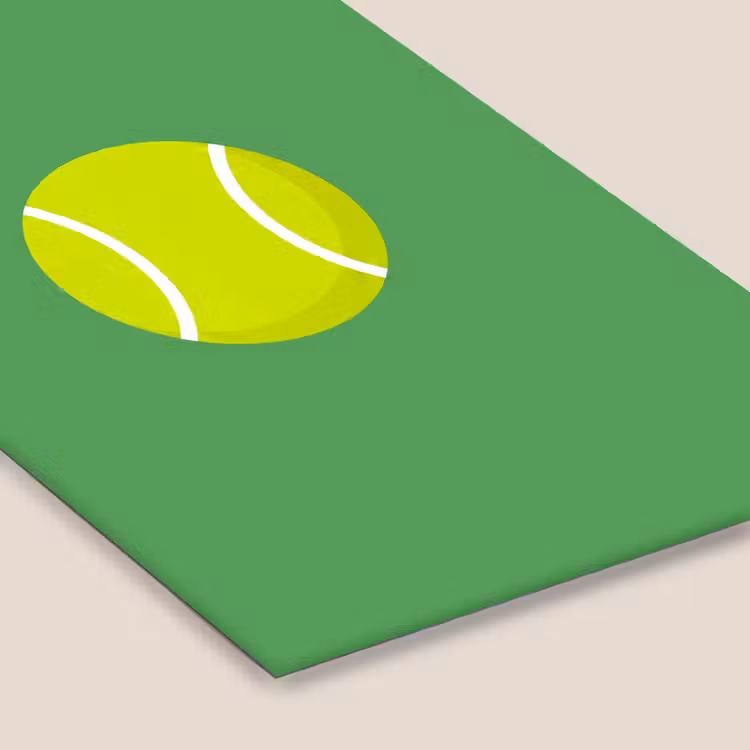 Framed Prints - Ball - Yellow - Sports - Green - Illustration — 6