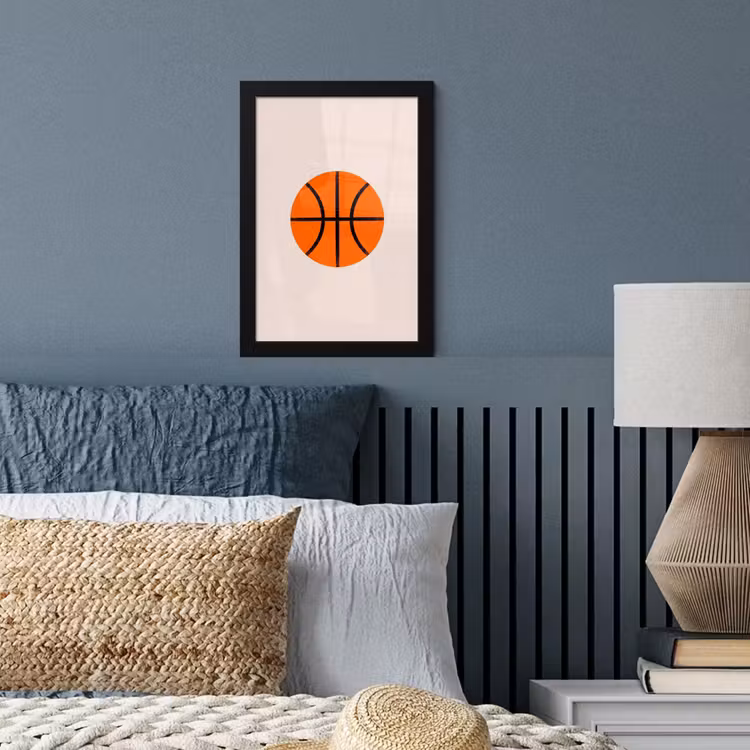 Framed Prints - Basketball - Ball - Sports - Illustration - Orange — 3