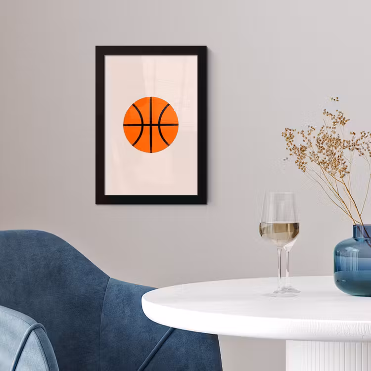 Framed Prints - Basketball - Ball - Sports - Illustration - Orange — 4
