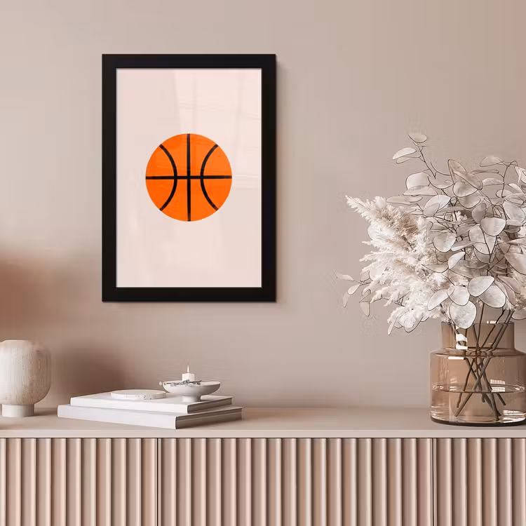 Framed Prints - Basketball - Ball - Sports - Illustration - Orange — 5