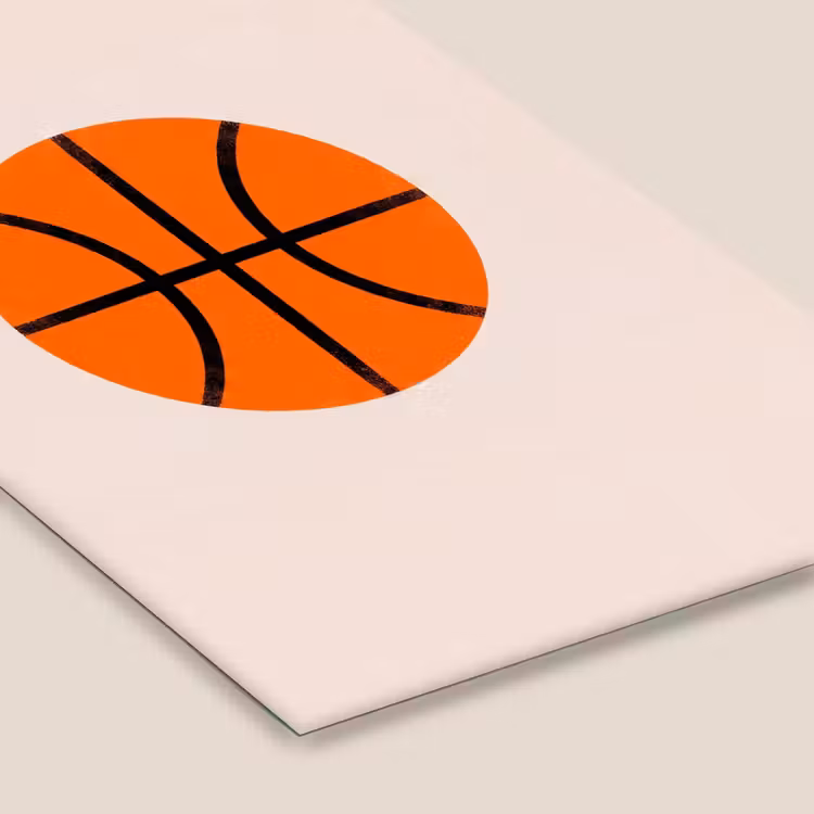 Framed Prints - Basketball - Ball - Sports - Illustration - Orange — 6