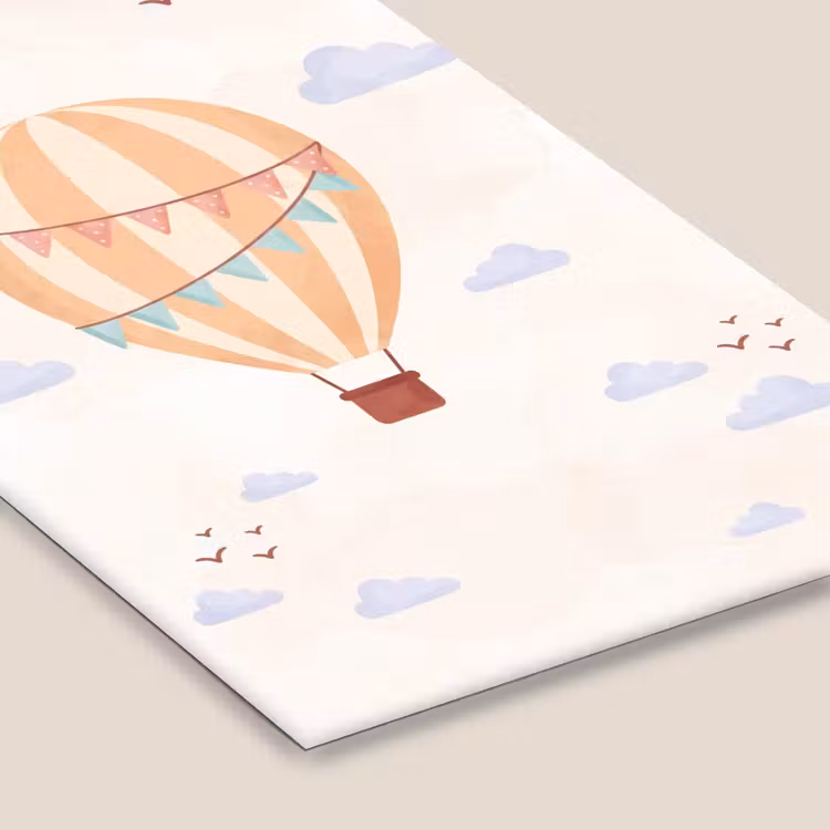 Framed Prints - Hot Air Balloon - Clouds - Illustration - Soft - Children's Room — 6
